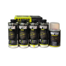 Защитное покрытие (краска) повышенной прочности U-POL Raptor черный 4 литра