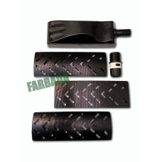 Шлифовальный блок 70x198 мм комплект 4 в 1 с набором подошв на магните