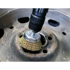 Дисковая проволочная щетка на дрель NTools Wire Brush