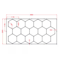 Модульный LED светиль­ник CDL Hexagon Hexgrid Detailing Light