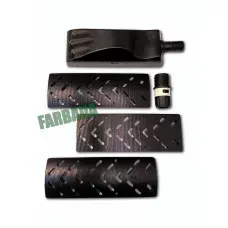 Шліфувальний блок 70x198 мм комплект 4 в 1 із набором підошв на магніті