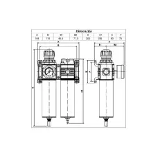 Фильтр-группа модульная ANI E/32-B с регулятором давления